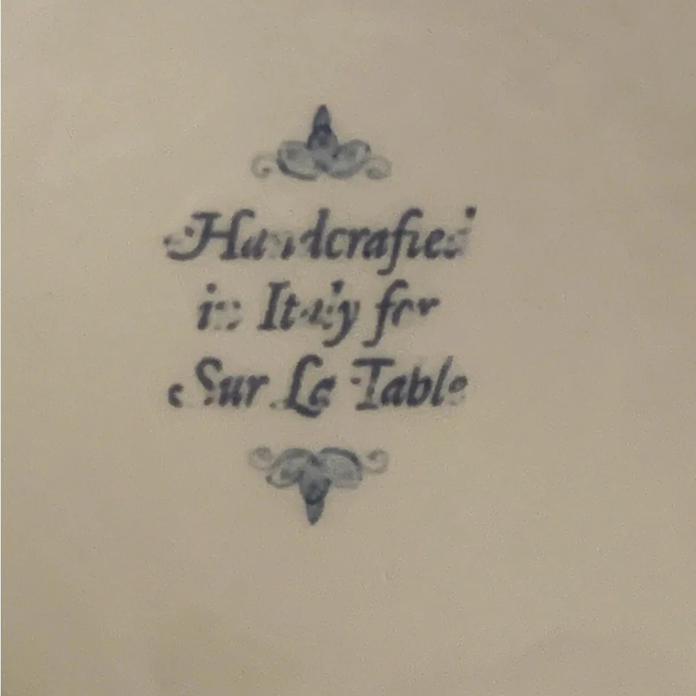 Sur La‎ Table salad plate 8 3/4” china dinnerware handcrafted in Italy